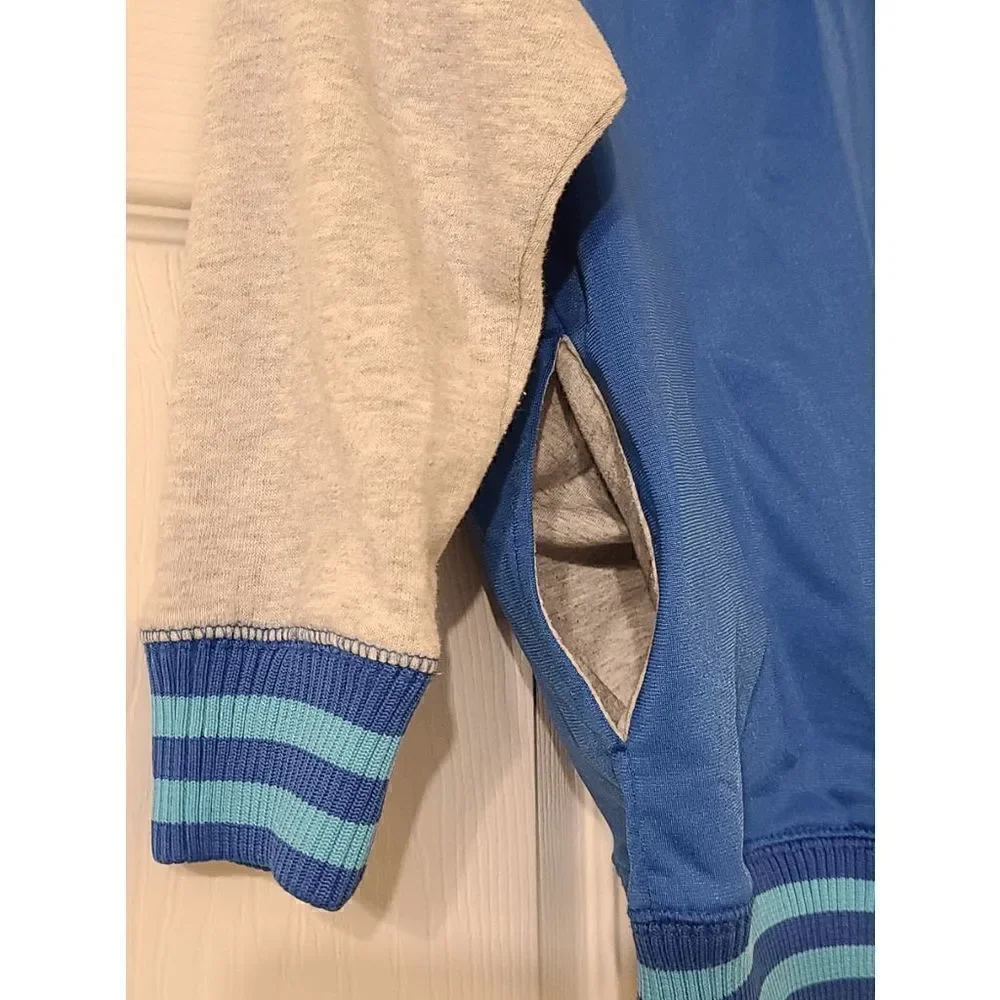 H&M Boy’s Blue Hooded Color Block Zip Closure Track Jacket Size 2-4YR